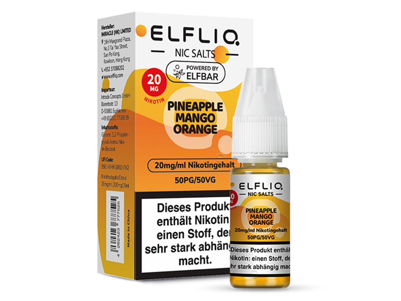 Elfbar Elfliq - Pineapple Mango Orange (Ananas, Mango, Orange) - Liquid - 20 mg/ml - 10 ml