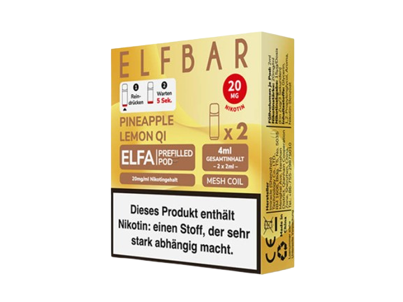 ELFBAR ELFA Prefilled Pod - Pineapple Lemon Qi (Ananas Zitrone Soda)