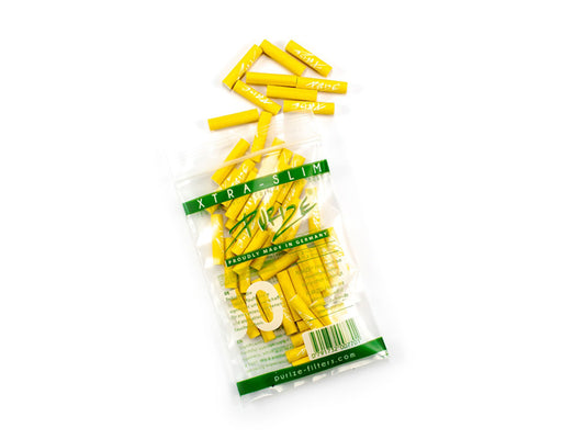 PURIZE Gelb, 50er Pack., Xtra Slim Size 5,9mm, Aktivkohlefilter