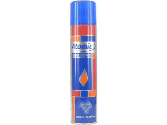 Atomic Feuerzeuggas Metall mit Kunststoff-Ventil, 300ml