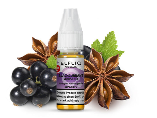 Elfbar Elfliq - Blackcurrant Aniseed  (Schwarze Johannisbeere Anis) - Liquid - 20 mg/ml - 10 ml