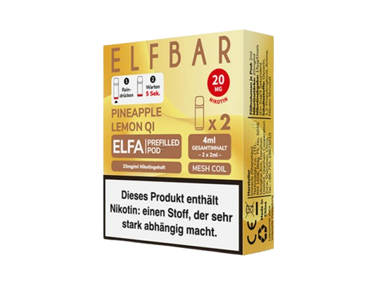 ELFBAR ELFA Prefilled Pod - Pineapple Lemon Qi (Ananas Zitrone Soda)