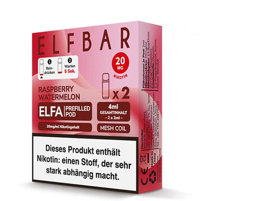 ELFBAR ELFA Prefilled Pod - Raspberry Watermelon (Himbeere, Wassermelone)
