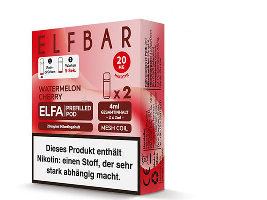 ELFBAR ELFA Prefilled Pod - Watermelon Cherry (Wassermelone, Kirsche)